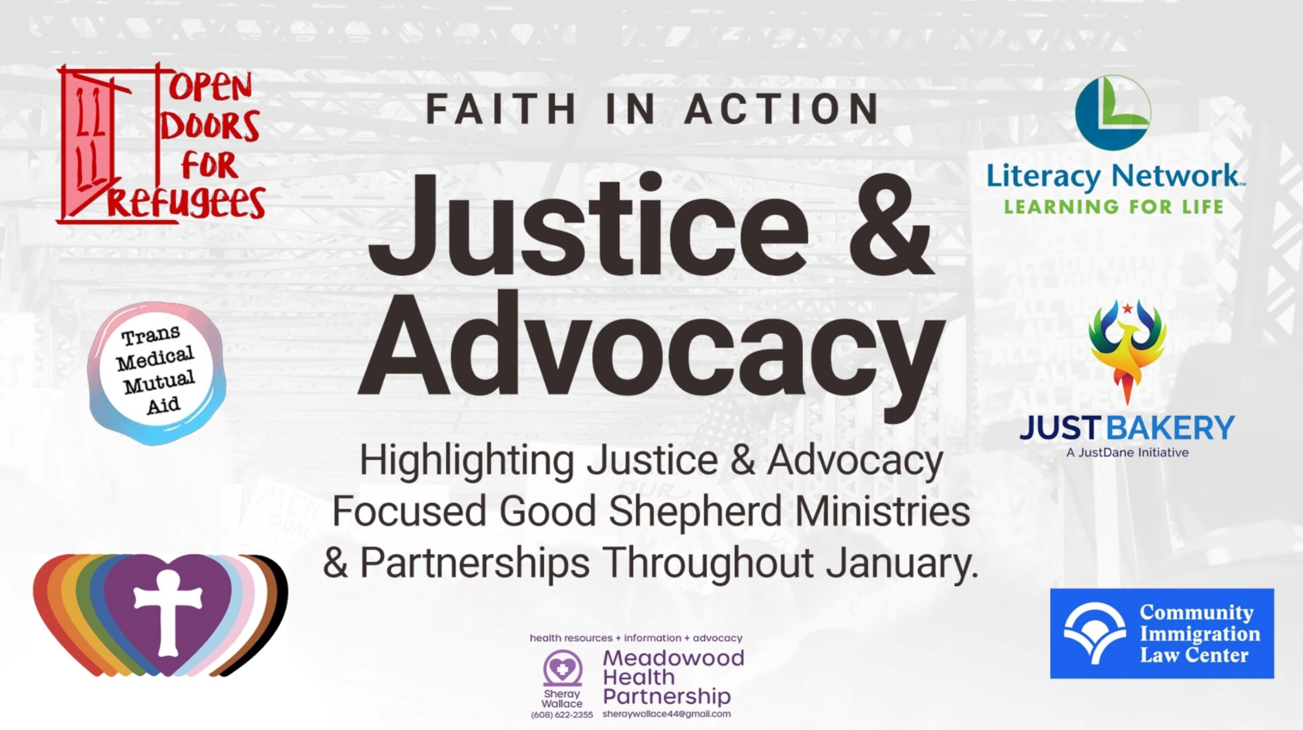 January is Justice & Advocacy Month at Good Shepherd - Good Shepherd ...