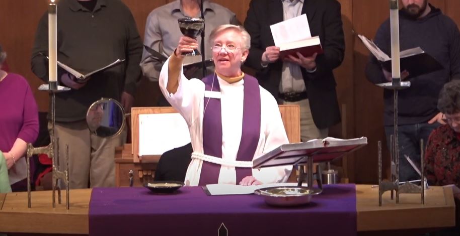 Pastor Sheryl Communion